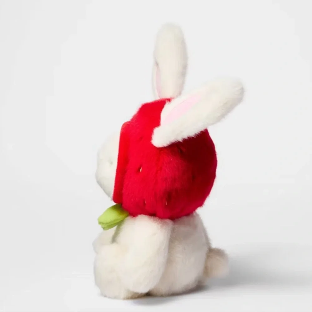 8'' Bonnet Bunny Strawberry Stuffed Animal - Gigglescape